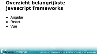 Hoe kies ik het juiste javascript front end framework? | PDF