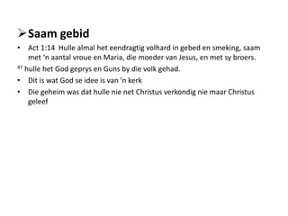 Tema - Hoe lyk die prentjie van die vroeë Kerk | PPT