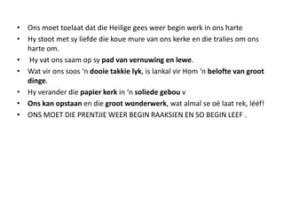 Tema - Hoe lyk die prentjie van die vroeë Kerk | PPT