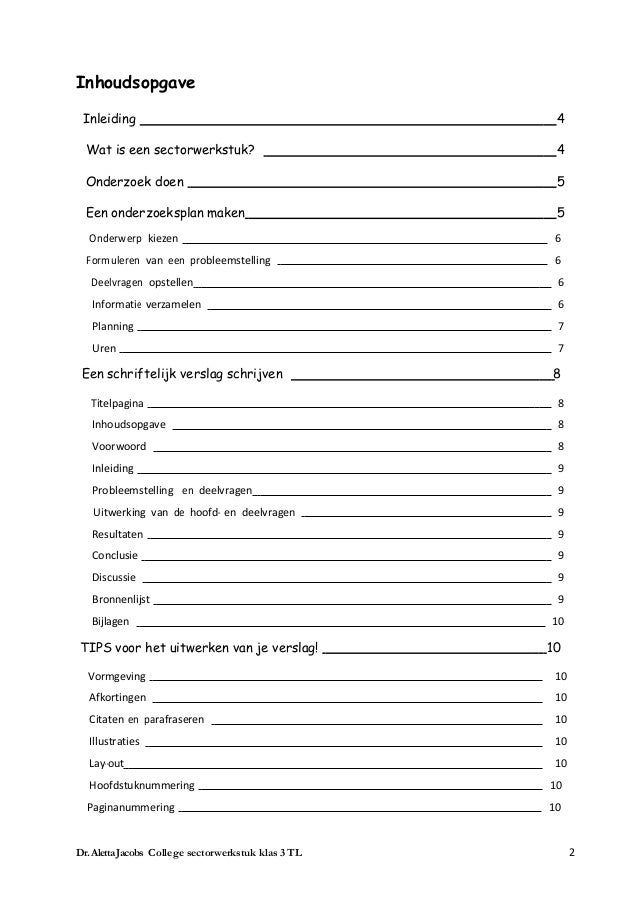 Hoe maak ik een sectorwerkstuk 3 tl 20142015