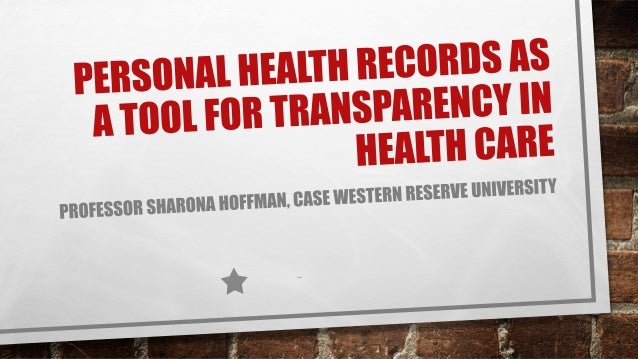 what is personal health records