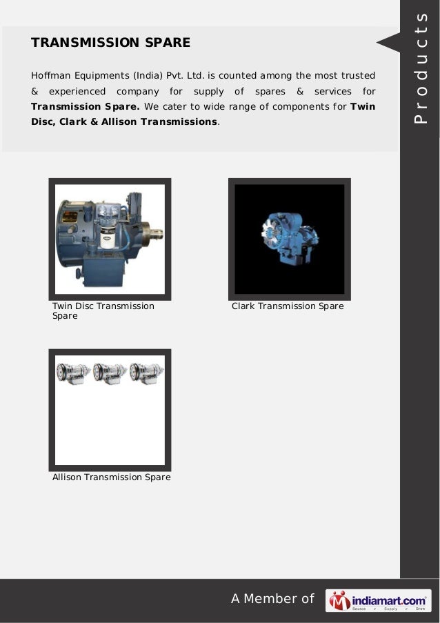 HOFFMAN EQUIPMENTS (INDIA) PVT. LTD., Mumbai, Transmission Spare