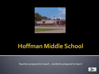 Hoffman Middle School Teachers prepared to teach…students prepared to learn! 