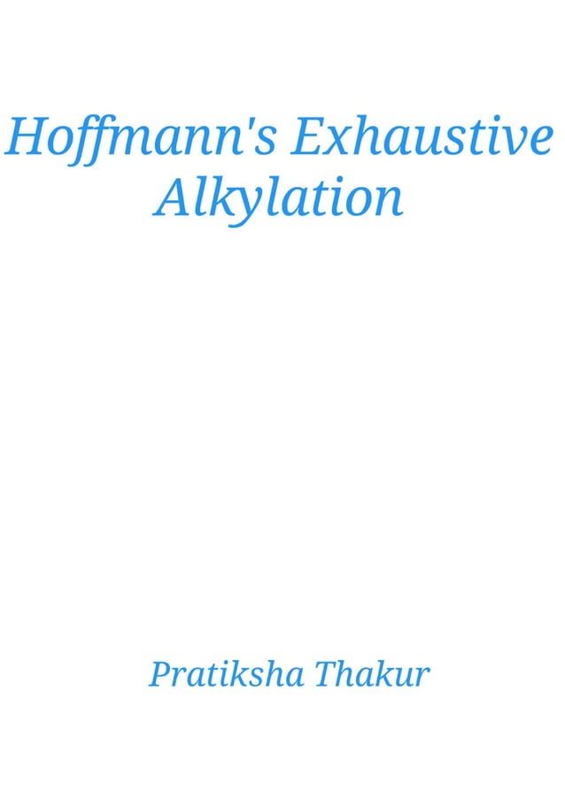 Hoffmann's Exhaustive Alkylation PDF