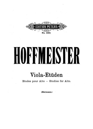 Hoffmeister estudos para viola
