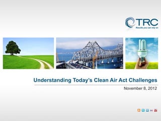 Understanding Today’s Clean Air Act Challenges
                                 November 8, 2012
 