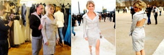 Hofit Golan in a Jean Fares gown voted best dressed Paris Fashion Week 2012 in a wearing silver vendome winter 2012