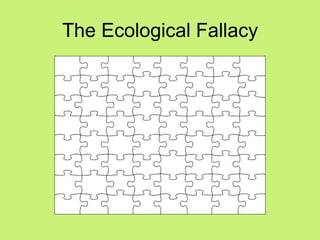 The Ecological Fallacy
 