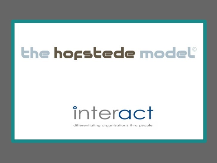 Geert Hofstede model for analysing organizational cultures