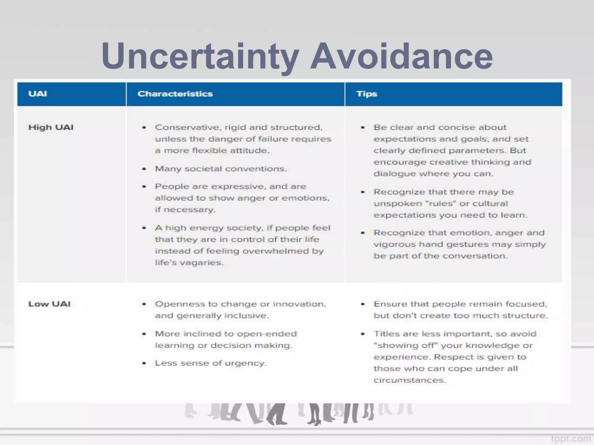 Uncertainty Avoidance
 