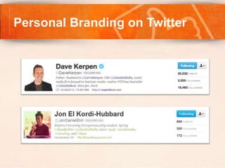 Personal Branding on Twitter
 