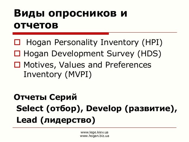 опросники hogan скачать