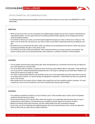 Hogan Development Survey (HDS) Report | PDF