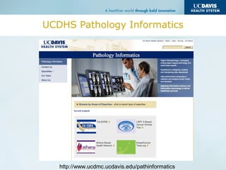 UCDHS Pathology Informatics
http://www.ucdmc.ucdavis.edu/pathinformatics
 