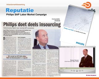 Reputatie Philips SAP Labor Market Campaign Computable  29/09/06 