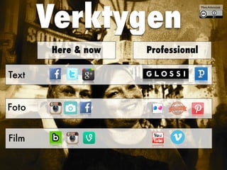 Here & now Professional
Film
Text
Verktygen
Mats Adamczak
Foto
 