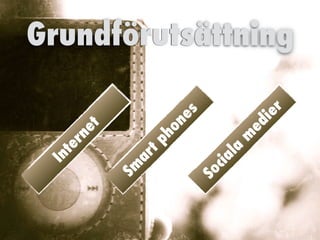 GrundförutsättningInternet
Sm
artphones
Sociala
m
edier
 