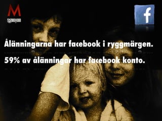 Ålänningarna har facebook i ryggmärgen.
59% av ålänningar har facebook konto.
 