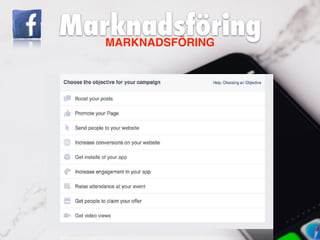 Marknadsföring
MARKNADSFÖRING
 