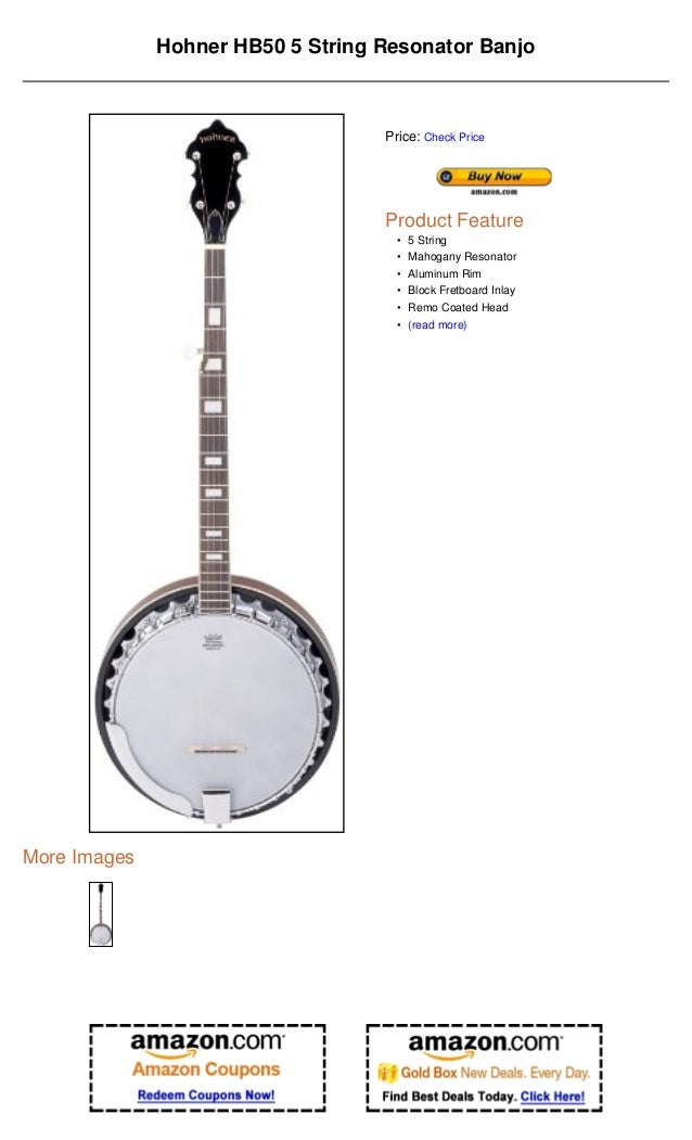 Hohner hb50 5 string resonator banjo