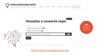 Open Knowledge Maps - A Visual Interface to the World's Scientific ...