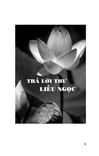 Tröôûng Laõo THÍCH THOÂNG LAÏC

TRAÛ LÔØI THÖ

LIEÃU NGOÏC

9

 