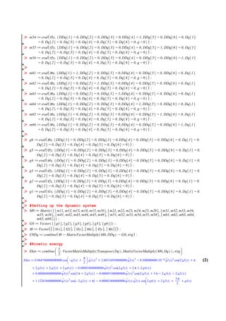 (2)(2)
#Setting up the dynamic system
#Kinetic energy
 