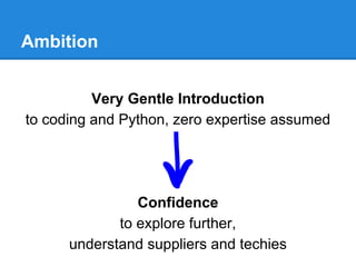 A Gentle Introduction to Coding ... with Python | PPT