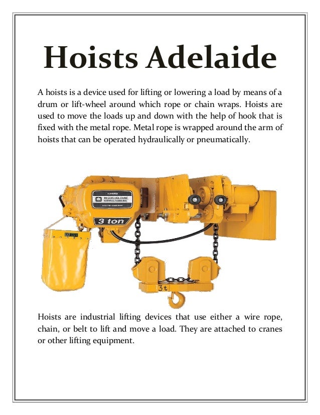 Hoists Adelaide