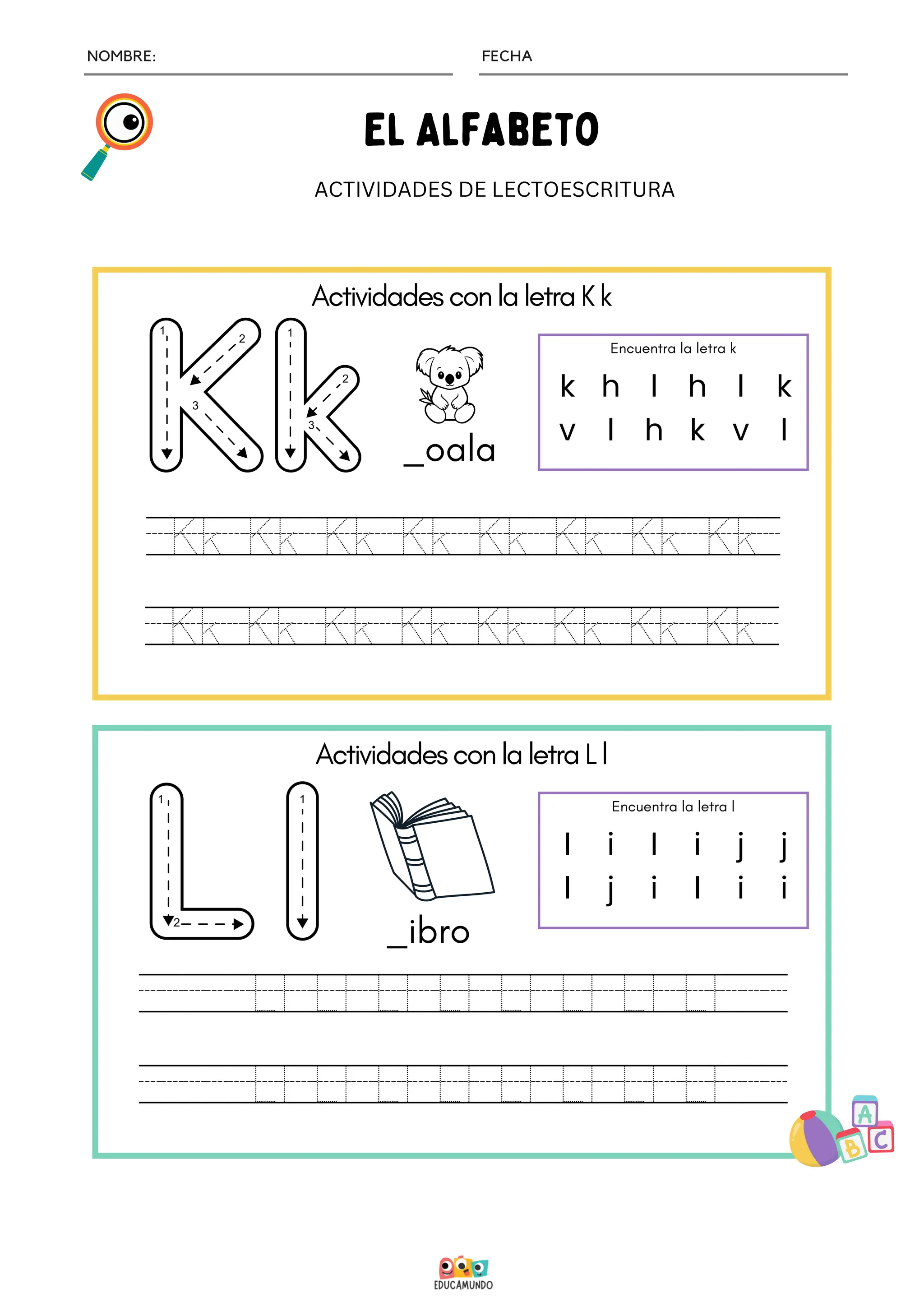 Hojas De Trabajo Para Trazar Letras Para La Letra A