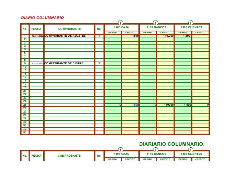 formato libro diario excel gratis