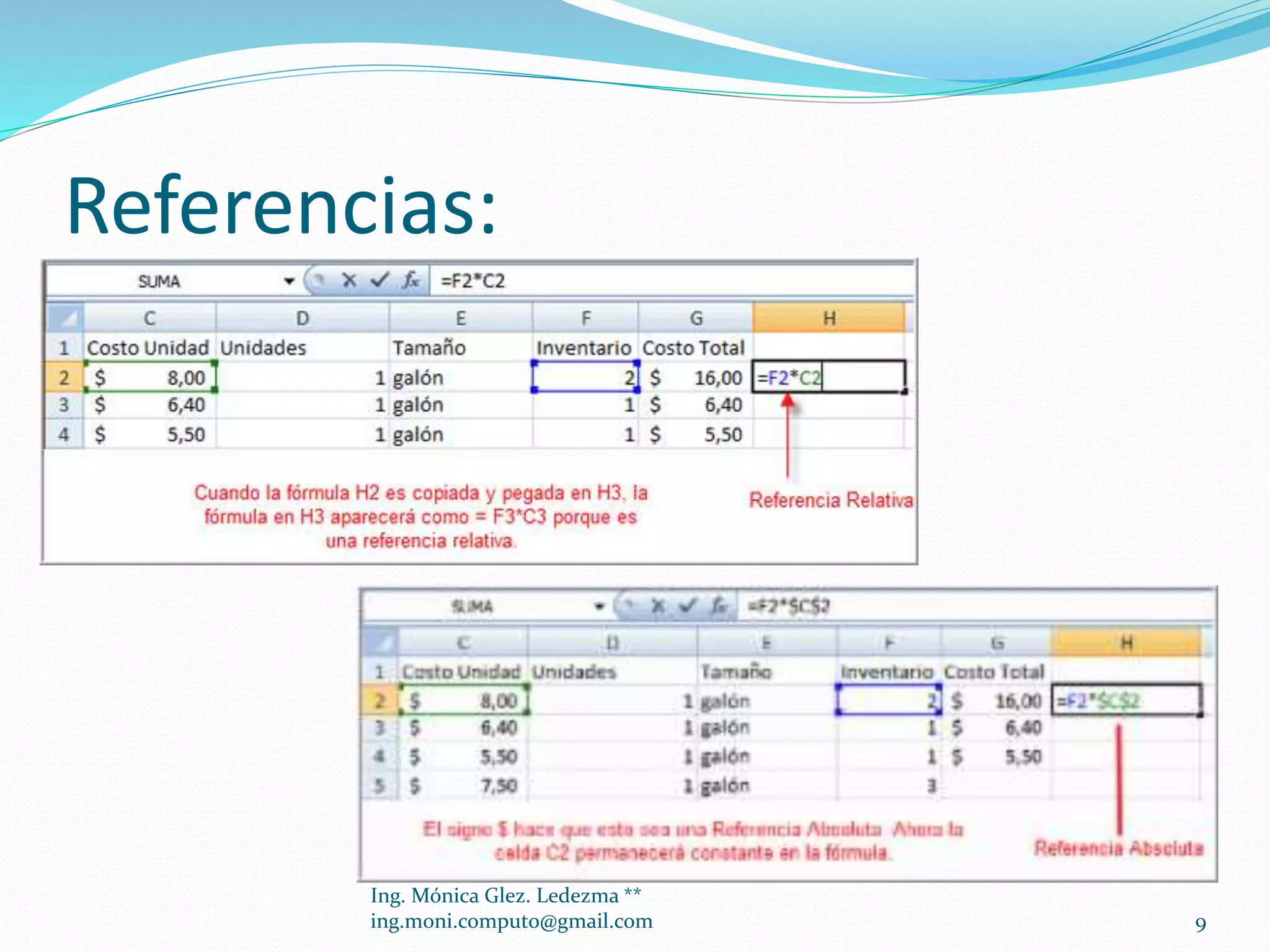 Referencias:

Ing. Mónica Glez. Ledezma **
ing.moni.computo@gmail.com

9

 
