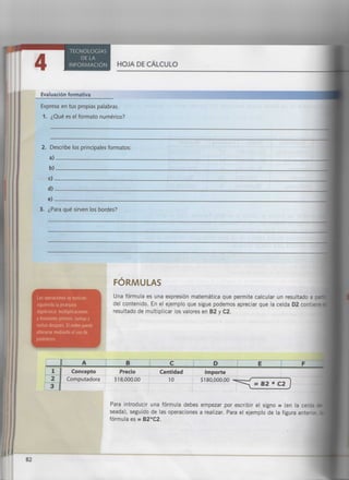 Hoja de cálculo (excel)