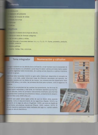 Hoja de cálculo (excel)