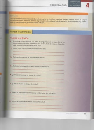 Hoja de cálculo (excel)