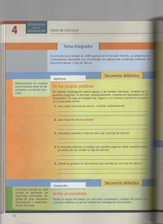 Hoja de cálculo (excel)