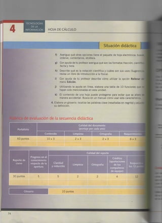 Hoja de cálculo (excel)
