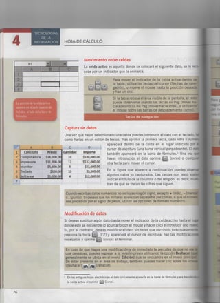 Hoja de cálculo (excel)