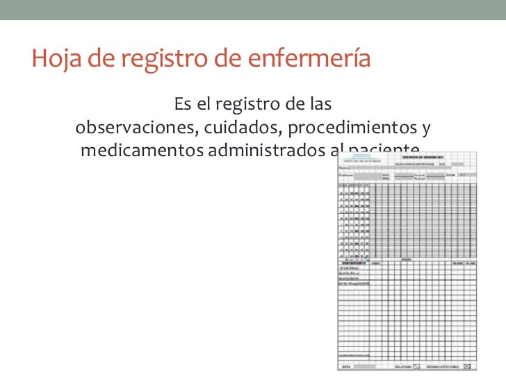 Hoja de enfermeria