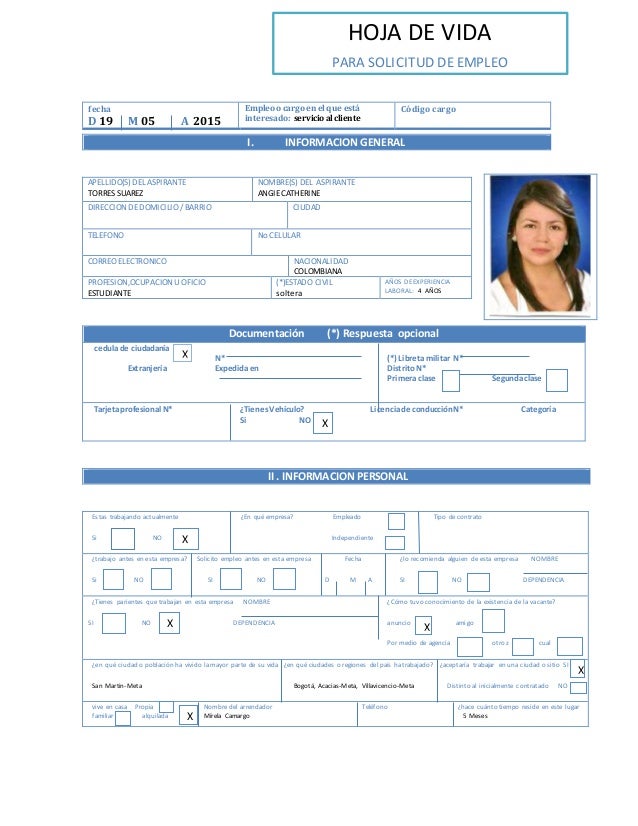 Hoja de vida minerva 1003 en word para llenar descargar en