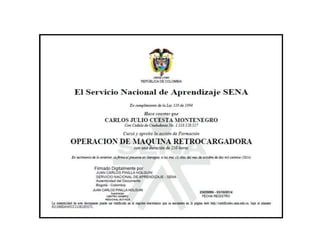 Hoja de vida  operador