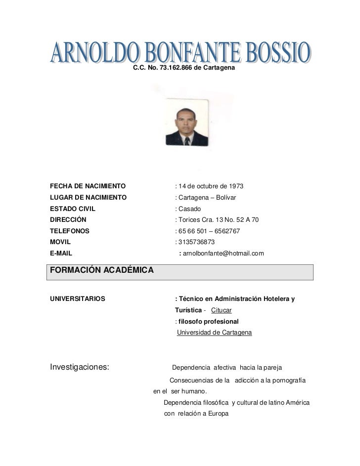 Ejemplos De Hojas De Vida Sin Experiencia Laboral 