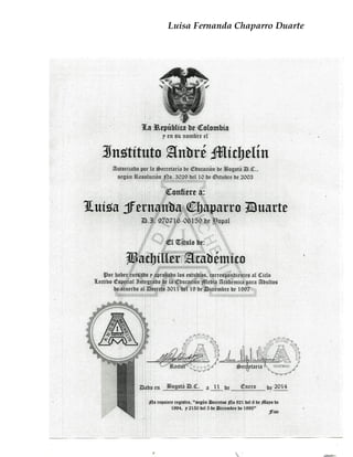 Luisa Fernanda Chaparro Duarte
 