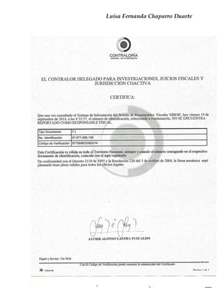 Luisa Fernanda Chaparro Duarte
 