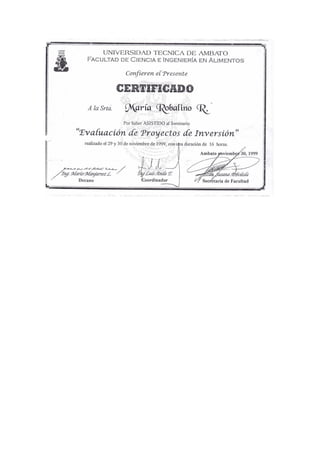 Hoja de vida maria robalino 