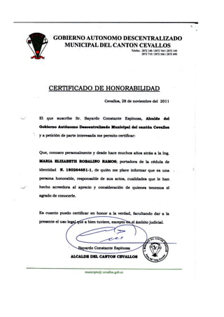 Hoja de vida maria robalino 