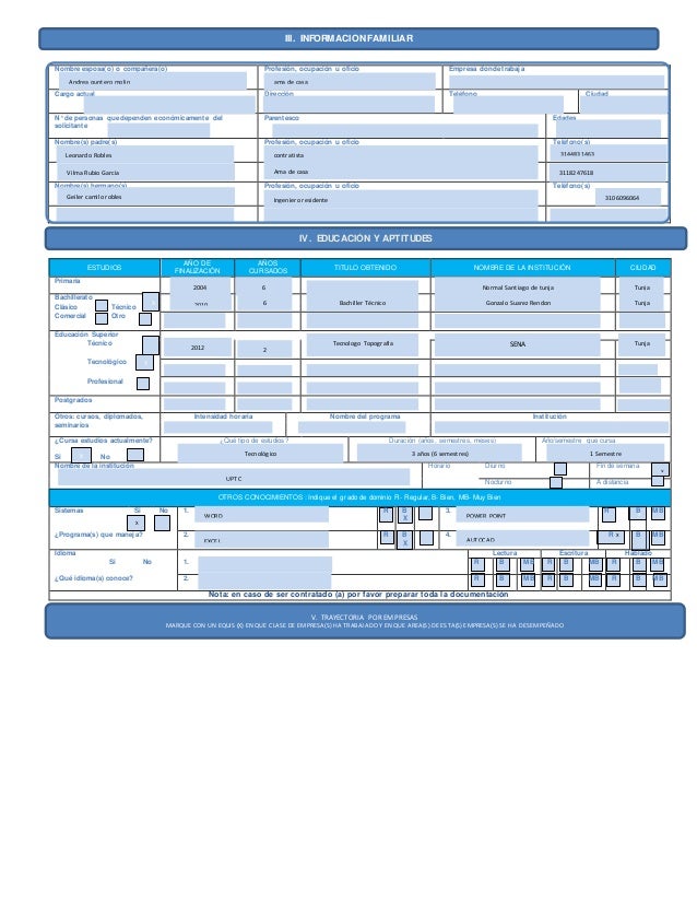 Descargar hoja de vida minerva 1003