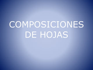 COMPOSICIONES
DE HOJAS
 
