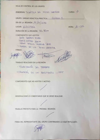 Hojas de control dmn