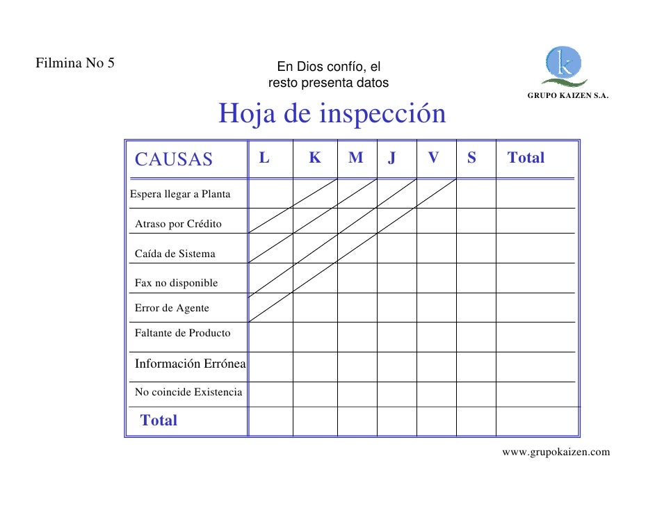 Hojas De Inspeccion